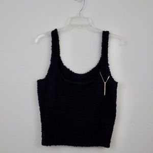 NWT Skims Cozy Knit Tank, Onyx Black, Size 2X/3X, Scoop neck tank top